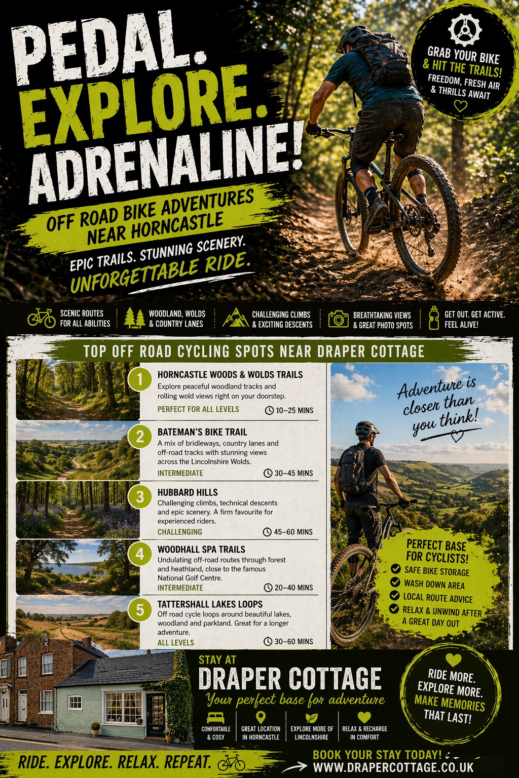 off road bike adventure days horncastle draper cottage