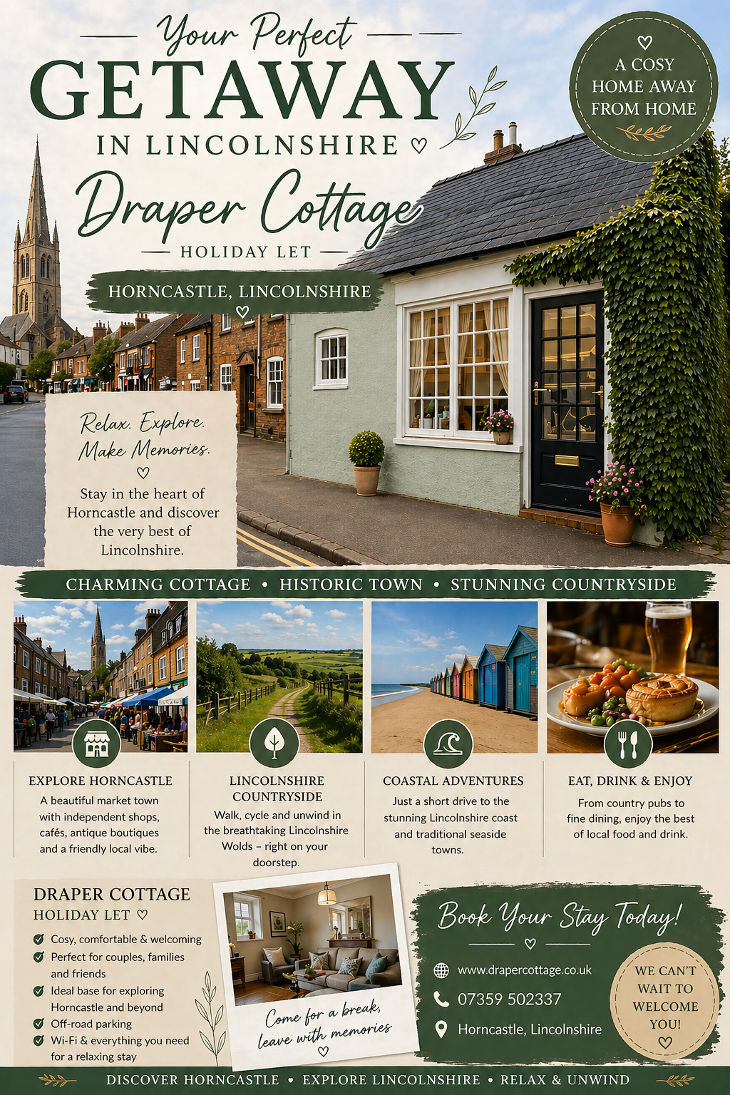 stay at Draper Cottage horncastle