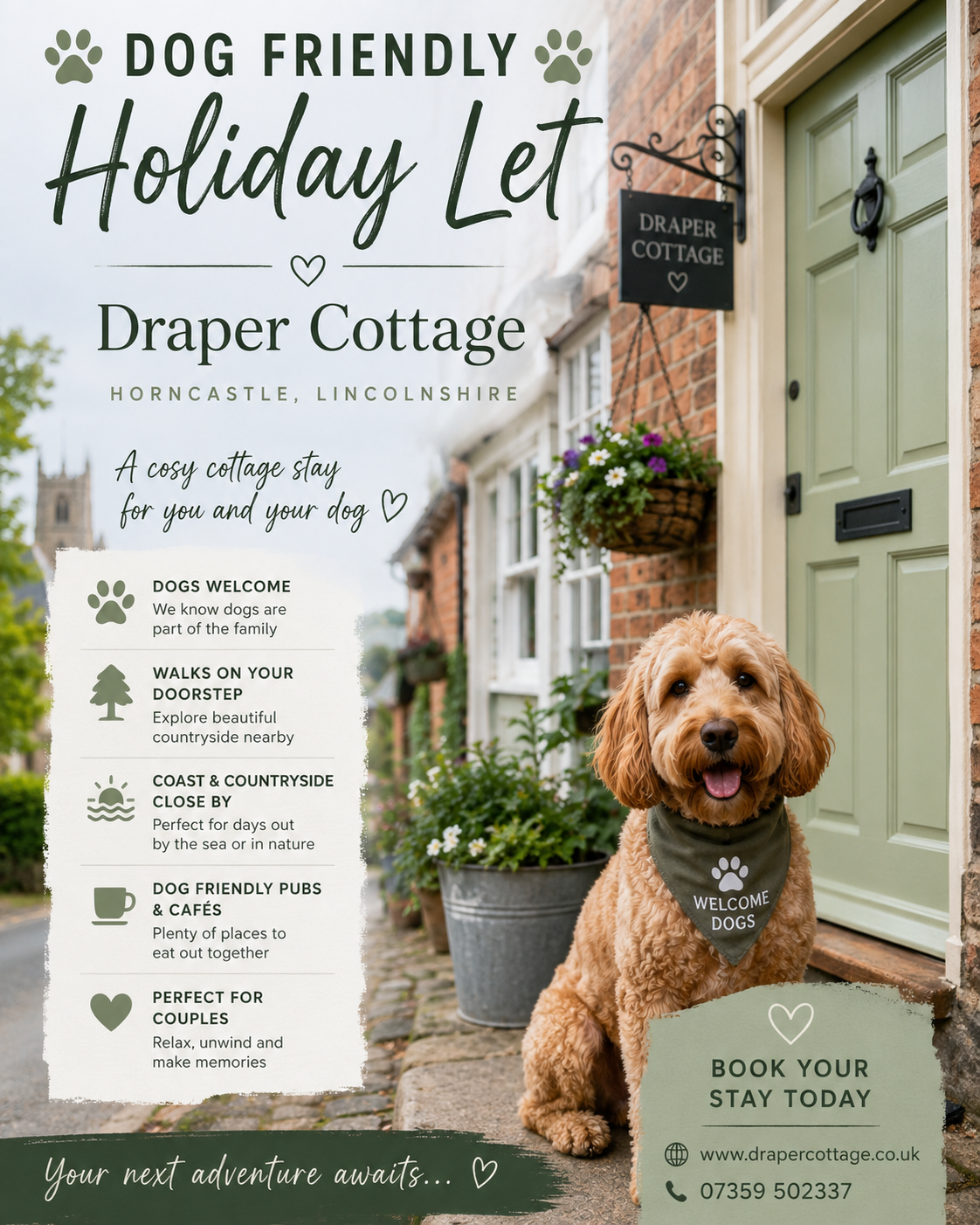 Dog Friendly holiday cottage in Horncastle
